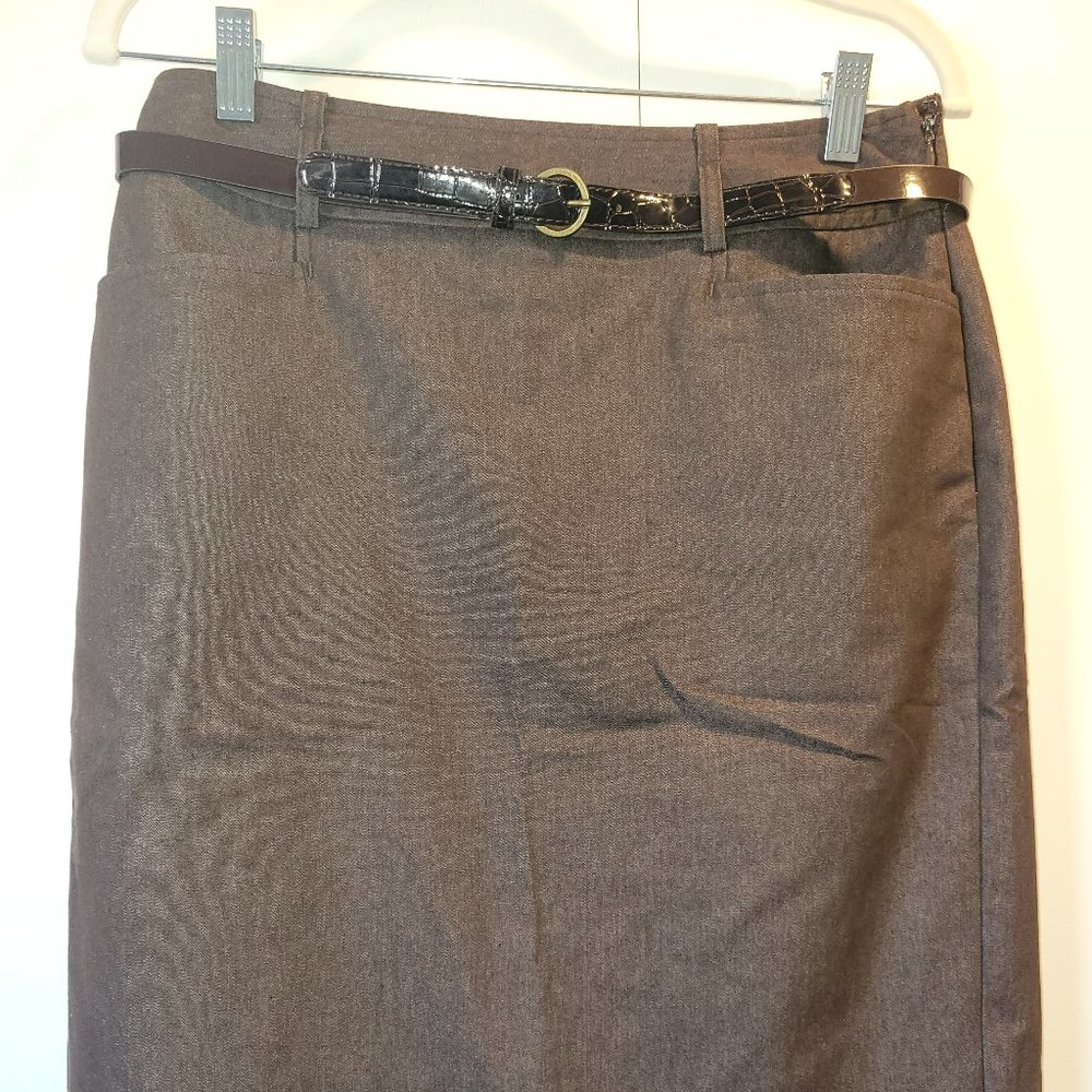 Belted Pencil Skirt
